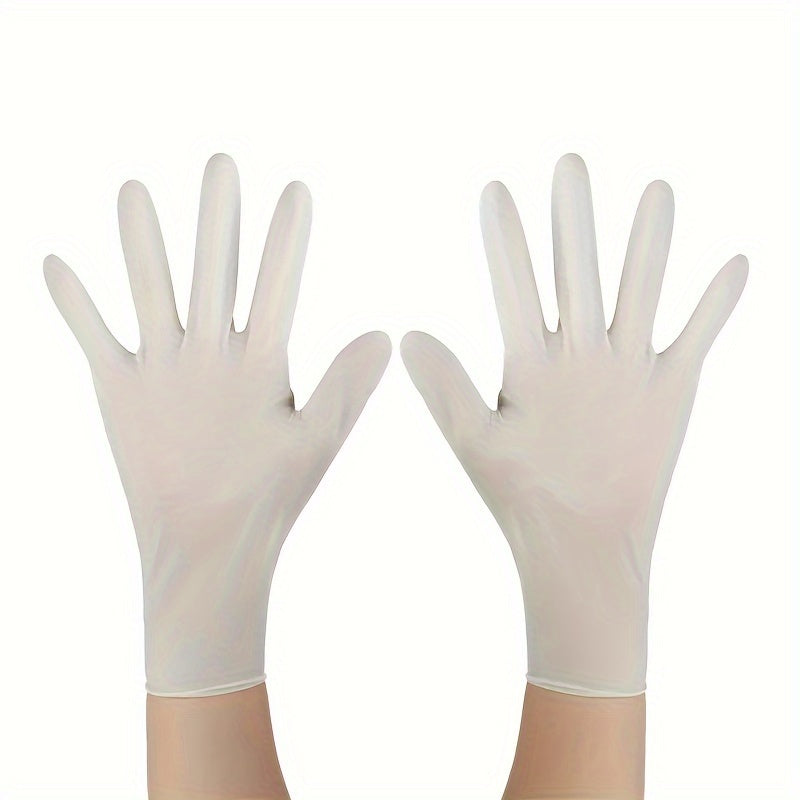 50/100pcs, Nitrile Thickened Disposable Gloves, Durable Waterproof And Oil-proof Household Cleaning, Hair Dyeing, Food Grade Special Car Washing Gloves, Kitchen Stuff