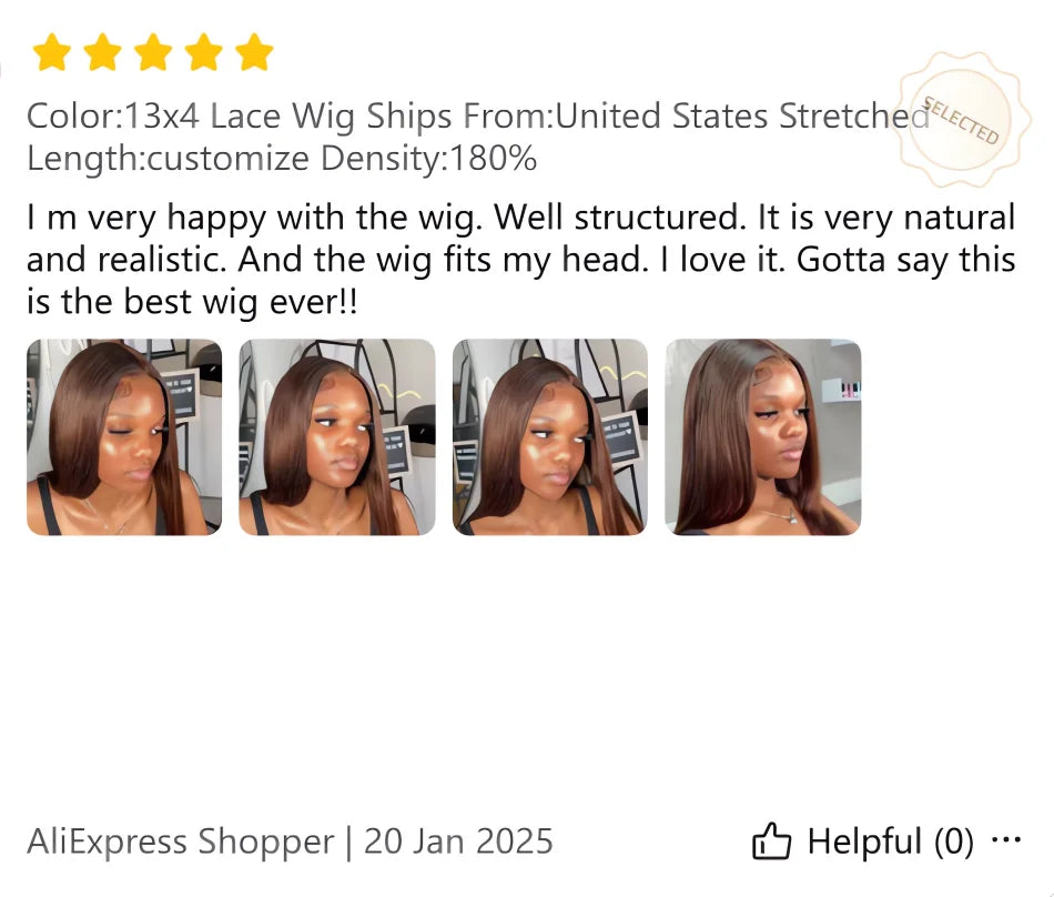 13X6 Chocolate Brown Lace Front Wigs 13X4 Bone Straight Human Hair 30 32 Inch Lace Frontal Colored Wig 100% Brazilian For Women