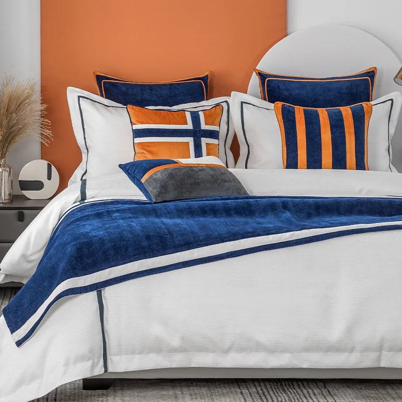 Bedding Set 10 Pieces Reversible Bed Set Bed in a Bag Queen with Duvet Cover Sheets Pillowcases & Shams Bed Runner