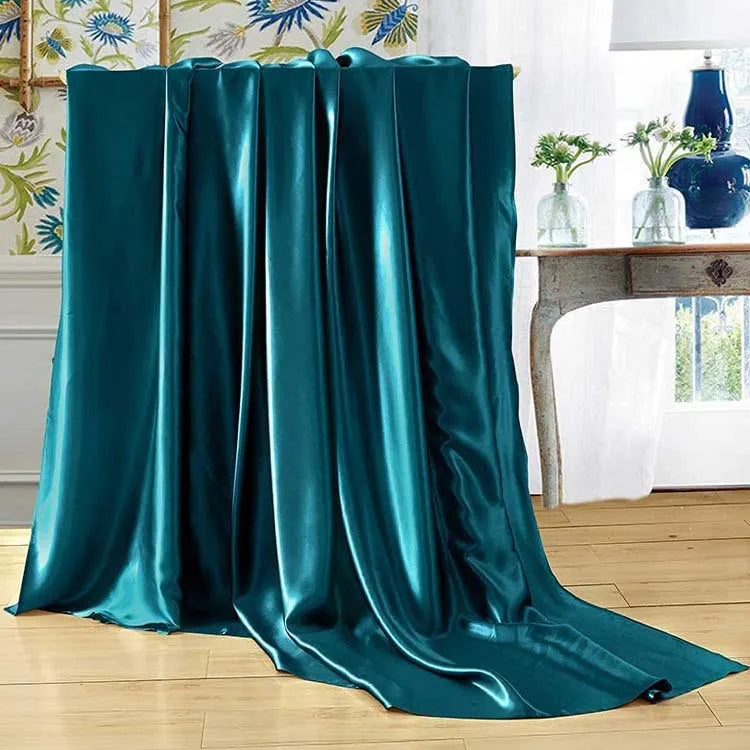 Multiple Colors Available 22 Momme 100% Mulberry Silk Bedding Set Wide Width Seamless Four-Piece Silk Duvet Cover Bed Sheet