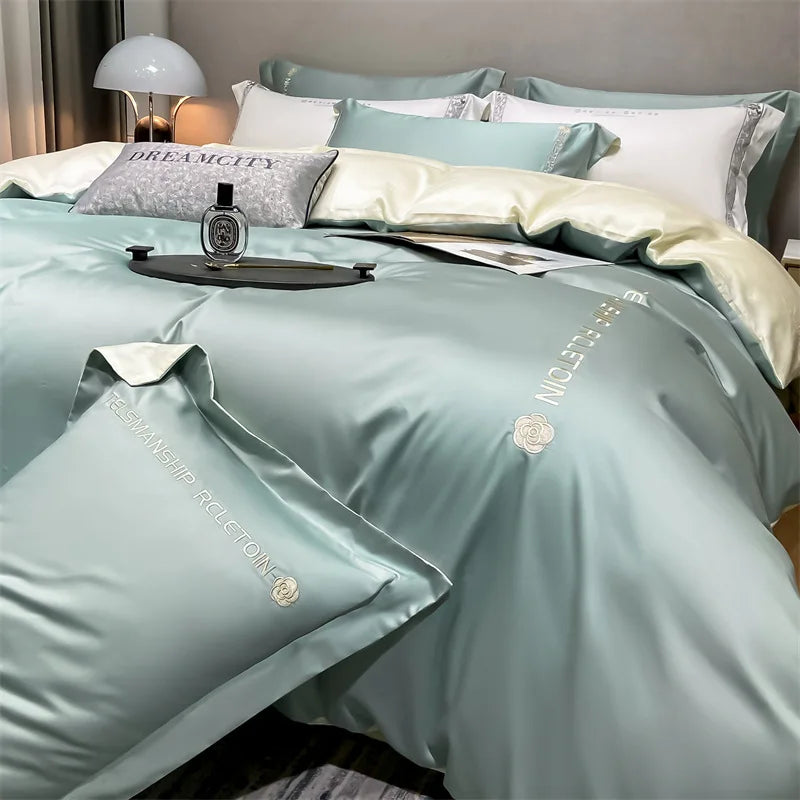 Wholesale High-grade Cotton Thickened Brushed Dormitory Pure Cotton Bedding Four-piece Set