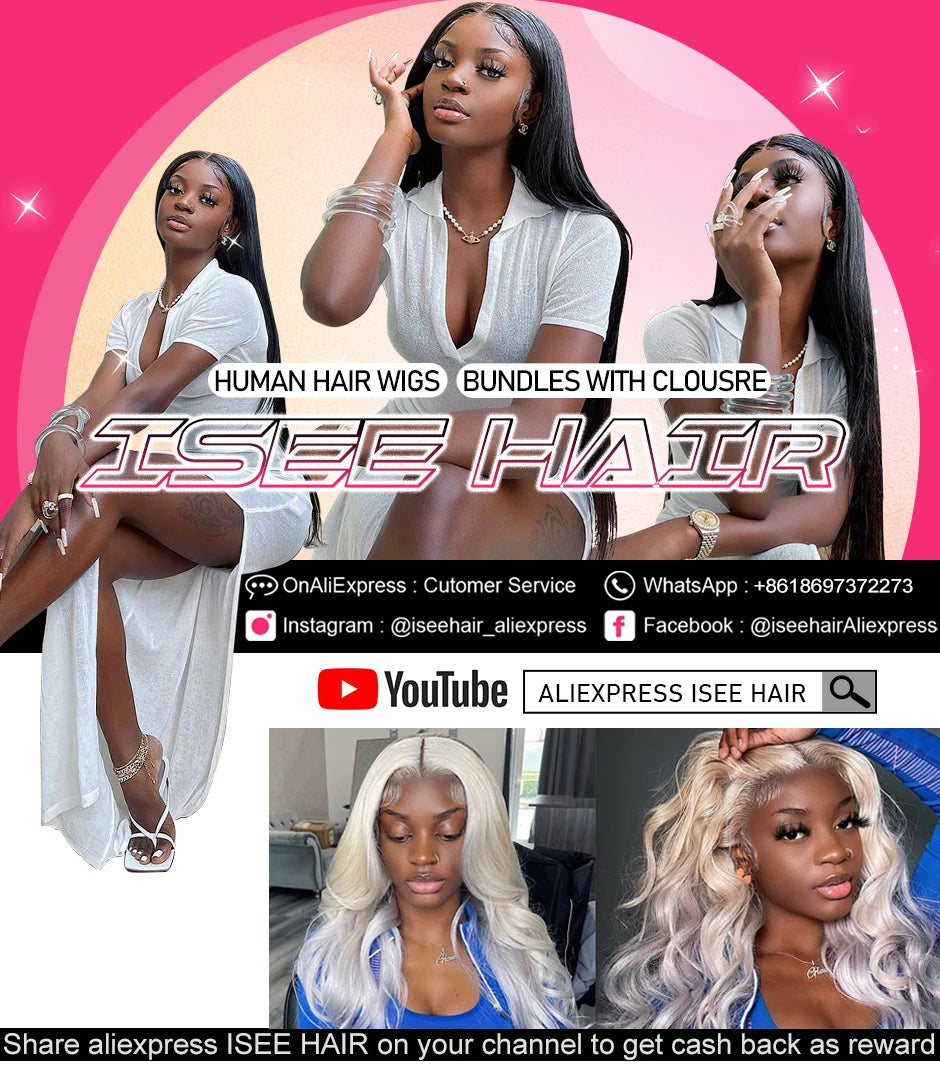 HD Lace Frontal Human Hair Wigs PreBleached Knots Preplucked Straight Lace Front Wigs For Women Brazilian Wigs On Sale ISEE Hair