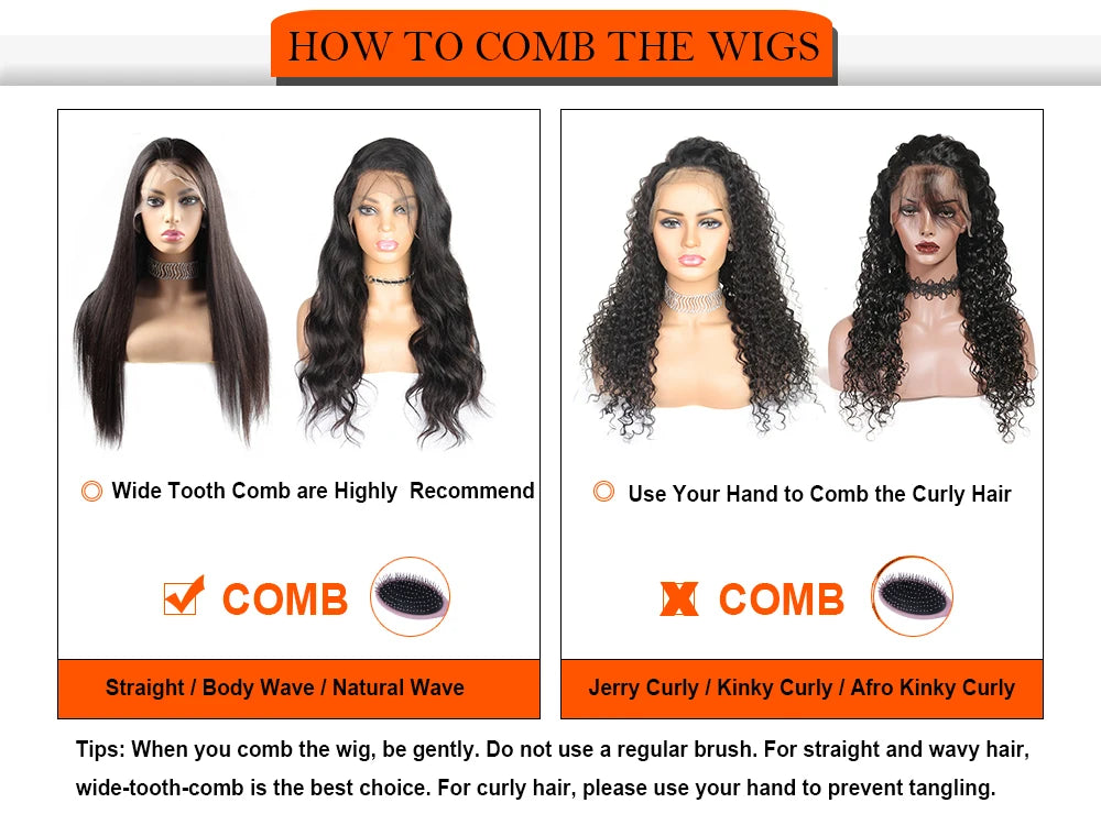 Full Lace Human Hair Wigs Deep Curly 13x6 HD Lace Frontal Wigs Brazilian Lace Front Human Hair Wigs Pre Plucked With Baby Hair