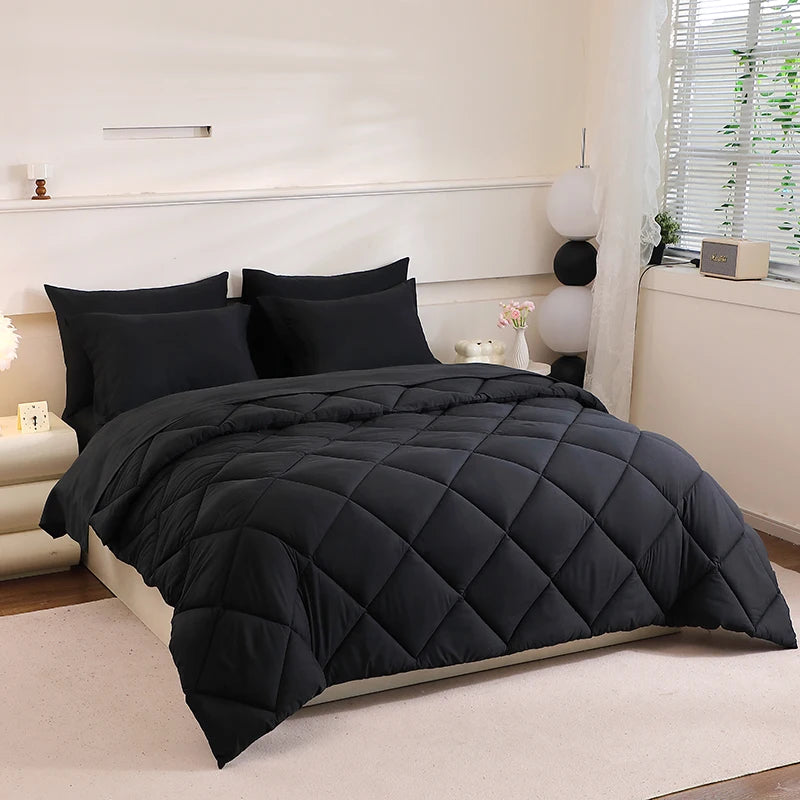 7-Piece Mattress Topper Comforter and Pillowcases Flat Sheet Set Premium Bedding for Comfort and Relaxation