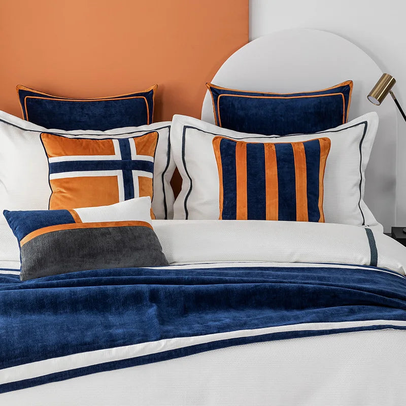Bedding Set 10 Pieces Reversible Bed Set Bed in a Bag Queen with Duvet Cover Sheets Pillowcases & Shams Bed Runner