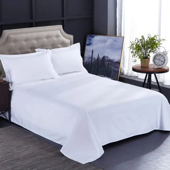100% Organic Color Cotton Flat Sheet Custom Sizes Twin Full Queen King Wholesale Bed Sheet