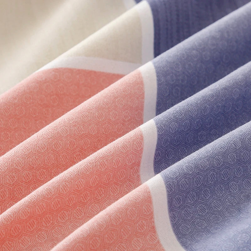 New Arrival Grid 100% Organic Cotton 300TC All-Season Wholesale Cotton Bed Sheets Bed Flat Sheet Set