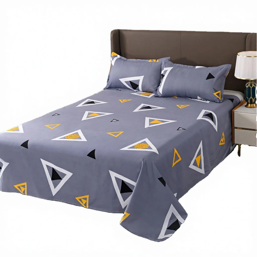 Home Textile Microfiber Simple Polyester Printed Bed Sheet Set 300tc Eco-Friendly 1pc Wholesale Bedding Flat Sheet
