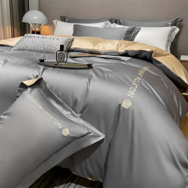 Wholesale High-grade Cotton Thickened Brushed Dormitory Pure Cotton Bedding Four-piece Set