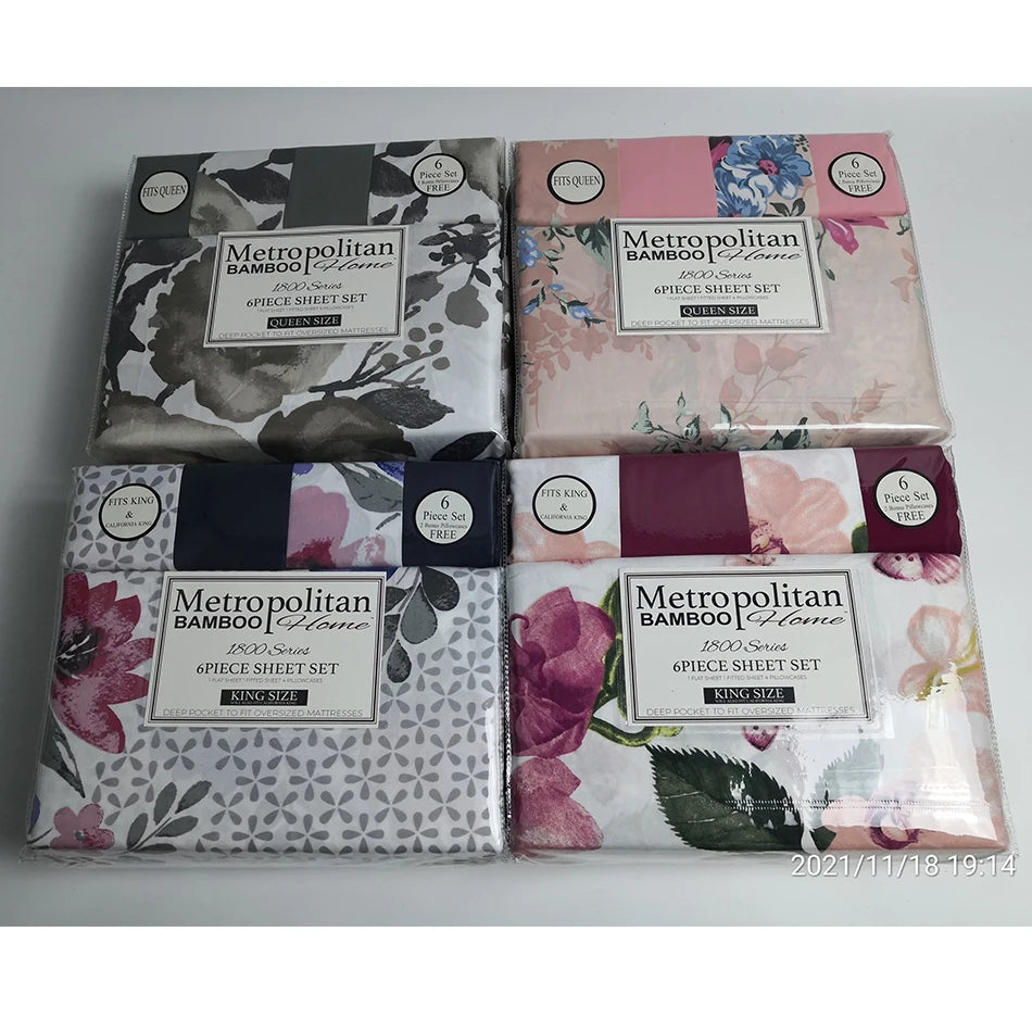 80gsm Microfiber Brushed Sheet Set Soft King Size Bedding Sheet with 4pcs/6pcs Polyester Material