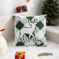 New Christmas Pillow Case Snowflake Velvet Jacquard Christmas Tree Elk Pillow Cushion Cross-border Holiday Decoration Cushion Cover