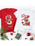 Merry Chrismas Merry Christmas 2025 New Year Christmas plus size crew neck short sleeve T-shirt