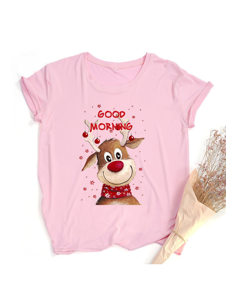 Merry Chrismas Merry Christmas 2025 New Year Christmas plus size crew neck short sleeve T-shirt