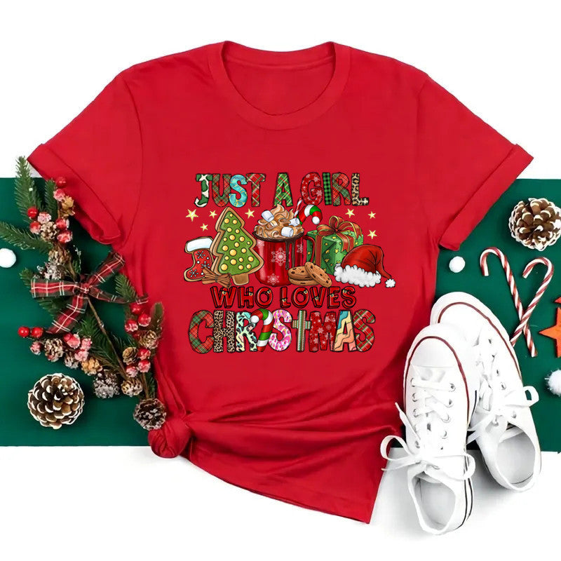 Merry Chrismas Merry Christmas 2025 New Year Christmas plus size crew neck short sleeve T-shirt