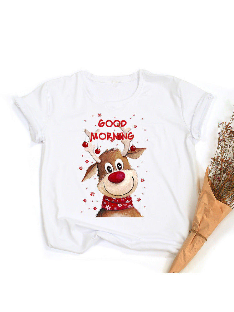 Merry Chrismas Merry Christmas 2025 New Year Christmas plus size crew neck short sleeve T-shirt