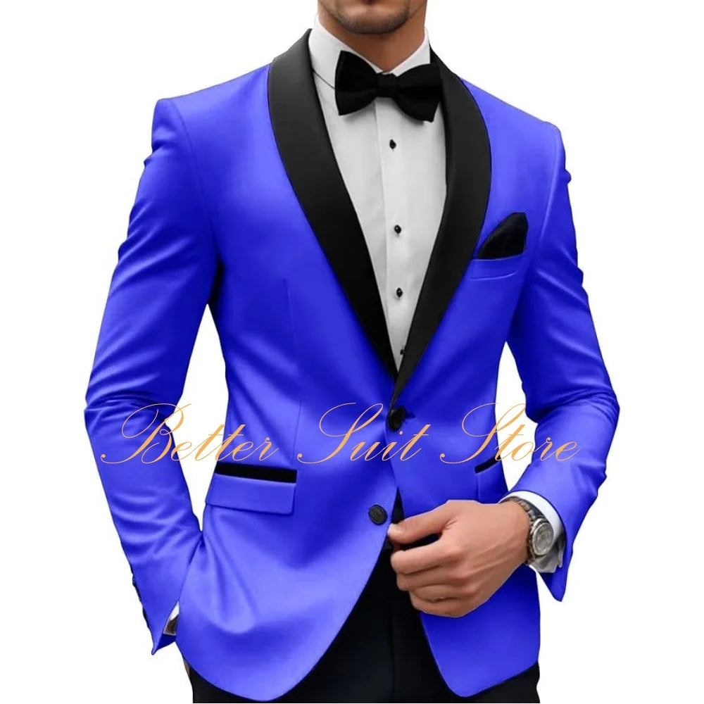 Mens Suits Slim Fit Suits for Men 2 Piece Tuxedo Wedding Prom Suit Formal Business Fashion Men's Suits