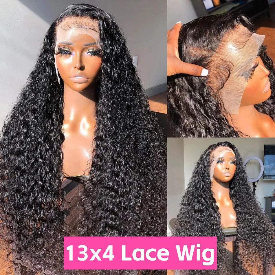 30 Inch Deep Wave Lace Frontal Wig 13X6 Hd Curly Brazilian Human Hair Lace Front Wigs For Women Water Wave Pre Plucked Lace Wigs