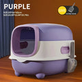 Super-capacity top-loading cat litter box – spacious, foldable, splash-proof, and odor-control design