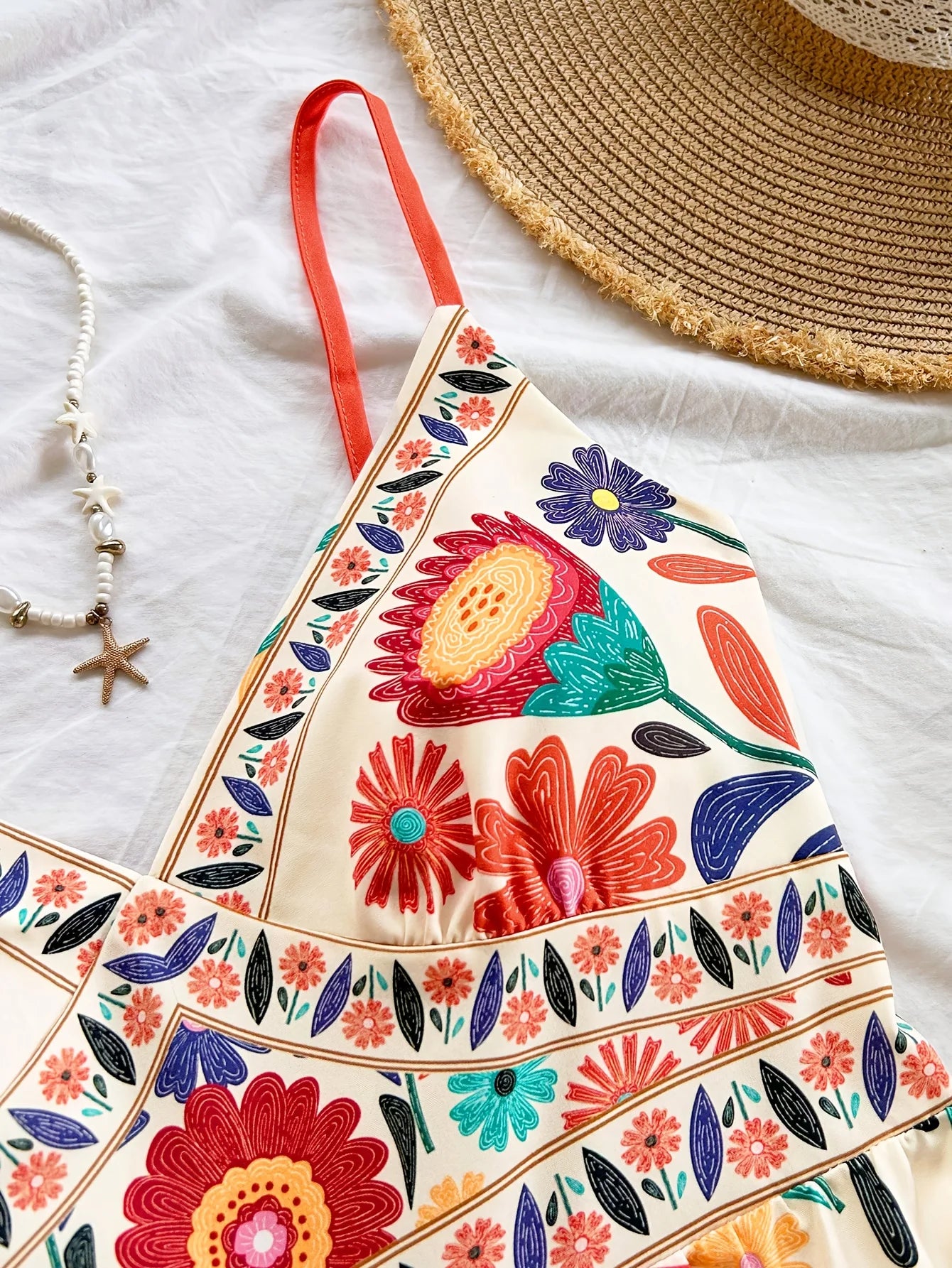 Women's vacation jumpsuit Bohemian summer jumpsuit Women's summer jumpsuit print Women's casual summer jumpsuit New Year party W