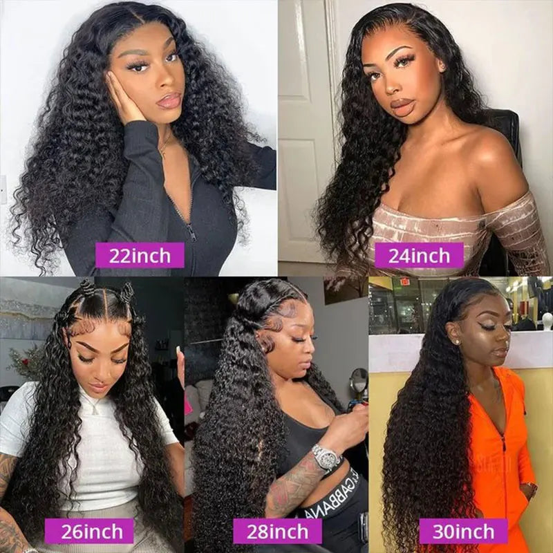 Curly Human Hair Wigs For Women Water Wave Lace Front Wig 13x4 13x6 Lace Frontal Deep Wave Wig 100% Human Hair Hd Lace Wigs