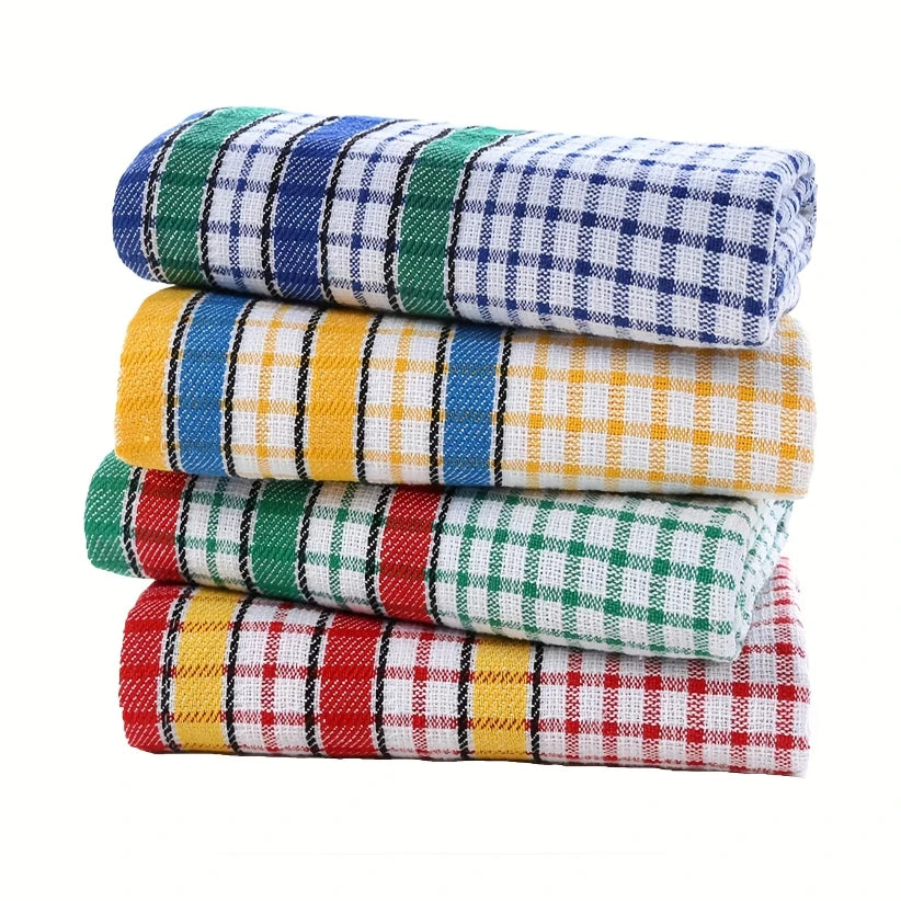 Large Kitchen Dish Towels Absorbent Cotton Kitchen Towels Quick-Dry Cleaning Cloths Colorful Tea Towel for Washing Drying Dishes