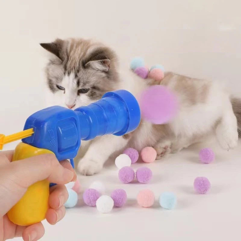 Pet Supplies Cat Toys Interactive Cat Self-Entertainment Toy Gun Cat Toy Launcher Gun Cat and Dog Supplies