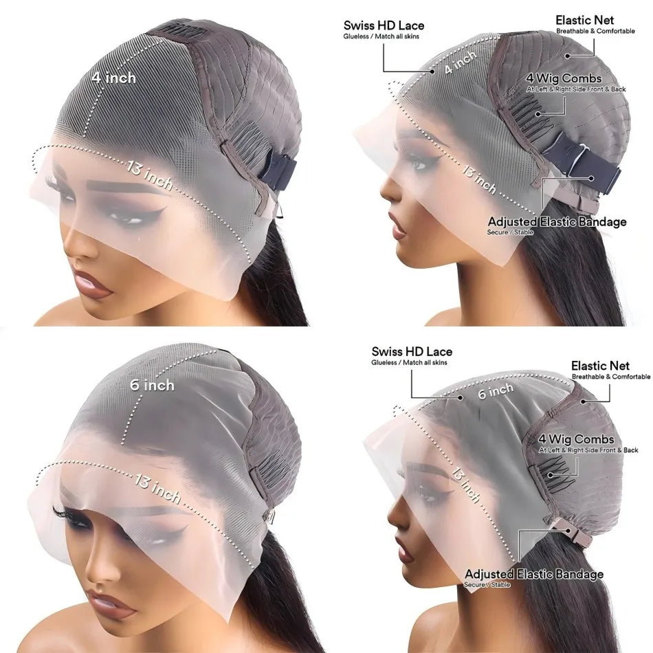 30 Inch Deep Wave Lace Frontal Wig 13X6 Hd Curly Brazilian Human Hair Lace Front Wigs For Women Water Wave Pre Plucked Lace Wigs