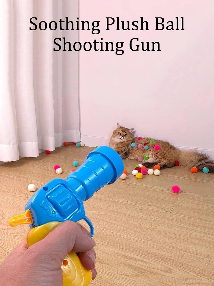 Pet Supplies Cat Toys Interactive Cat Self-Entertainment Toy Gun Cat Toy Launcher Gun Cat and Dog Supplies