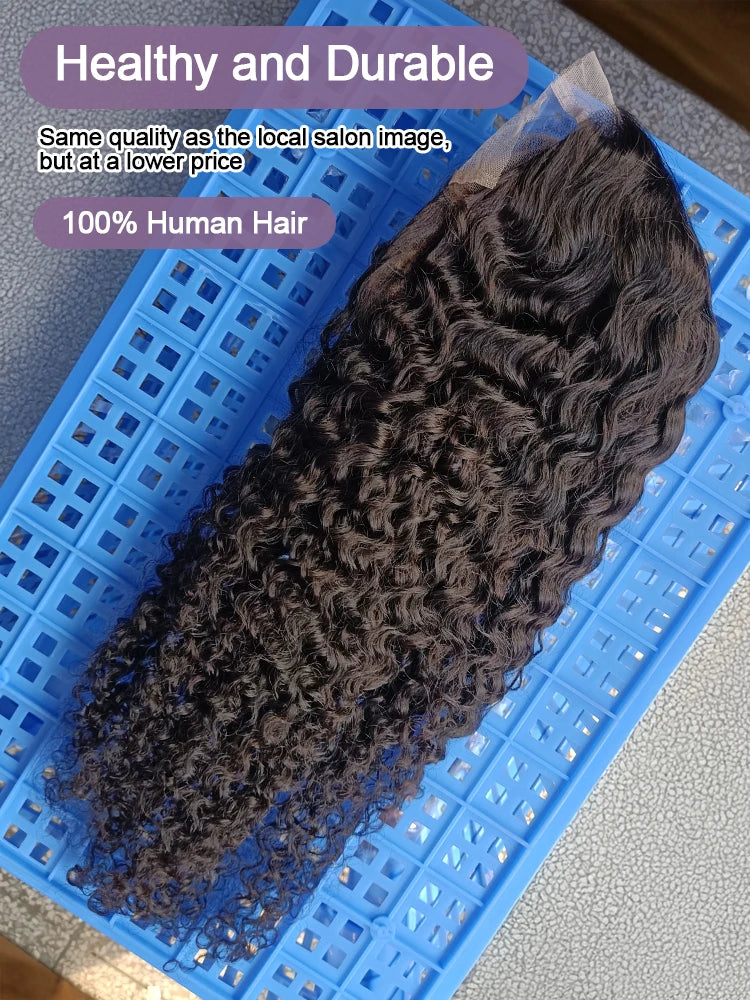 Natural Color 13x6 hd Lace Frontal Wig Water Wave Curly 13x4 Lace Human Hair Preplucked Brazilian Hair Wigs Afro for Women