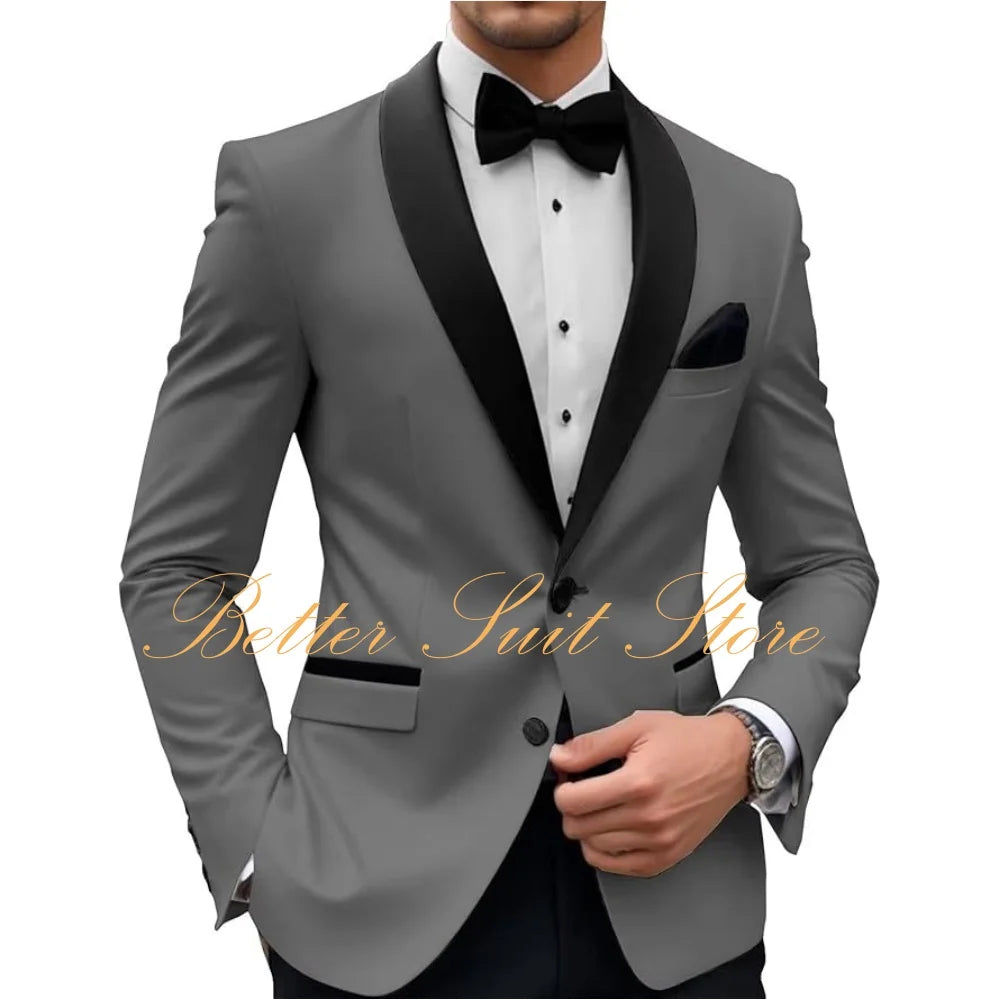 Mens Suits Slim Fit Suits for Men 2 Piece Tuxedo Wedding Prom Suit Formal Business Fashion Men's Suits