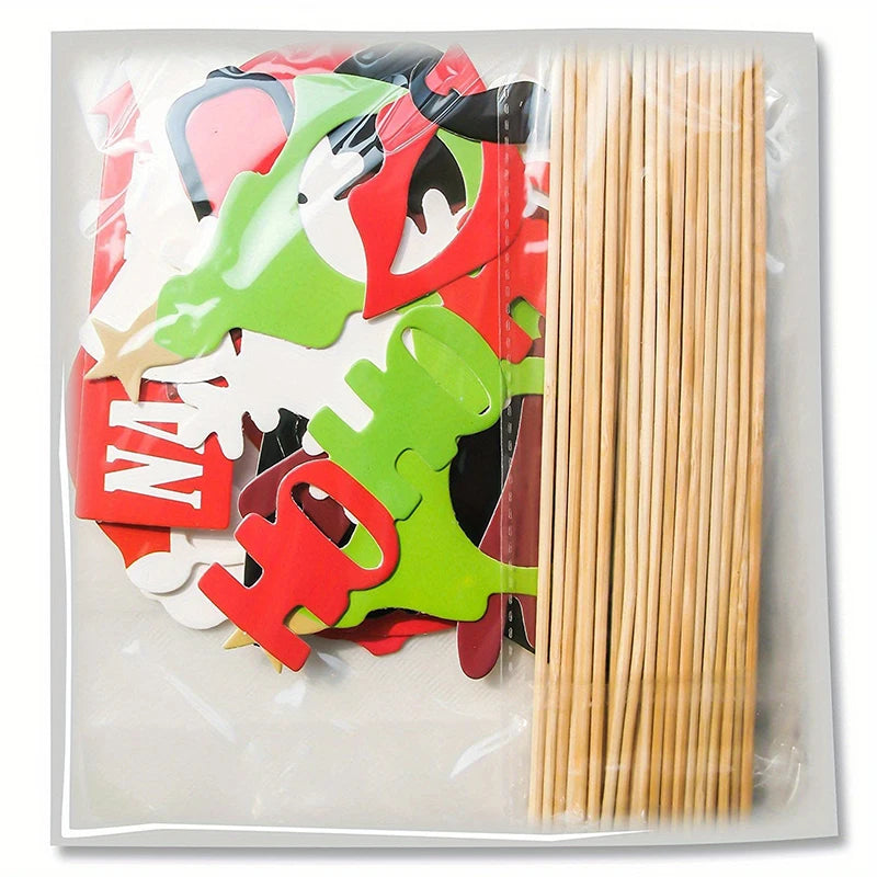 Christmas Decorations Props Cute Santa Claus Xmas Tree Elk Paper Photo Prop New Year Christmas Navidad Children's Gift Accessory