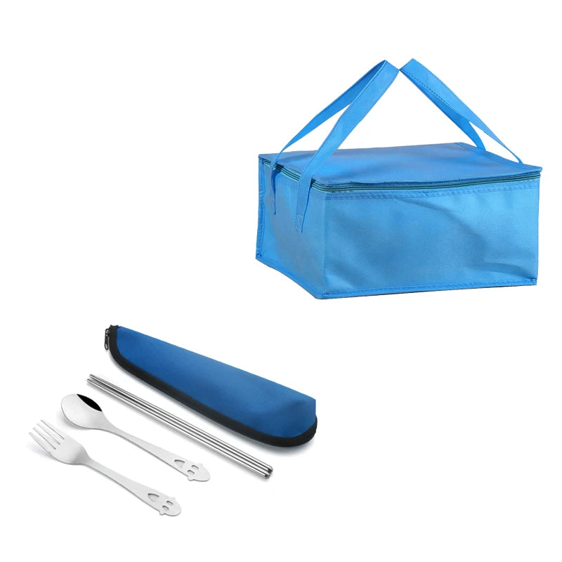 Electric Lunch Box Stainless Steel School Student Picnic 220V 110V 24V 12V Heating Food Warmer Heated Container Car EU US Plug