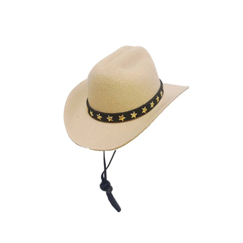 Pet Dog Hat Cowboy Hat Pet Supplies Adjustable Costume Top Hat Headwear Cat Hat Caps Sun Hats for Small Medium Dog
