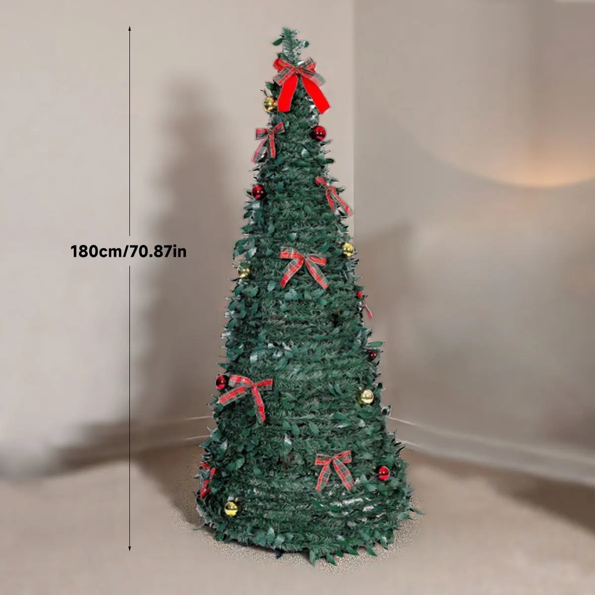 1.5M-2.25M Christmas Tree Extendable PVC Flocked Xmas Tree Premium Dense Artificial Pine Space Saving Foldable Holiday Ornaments