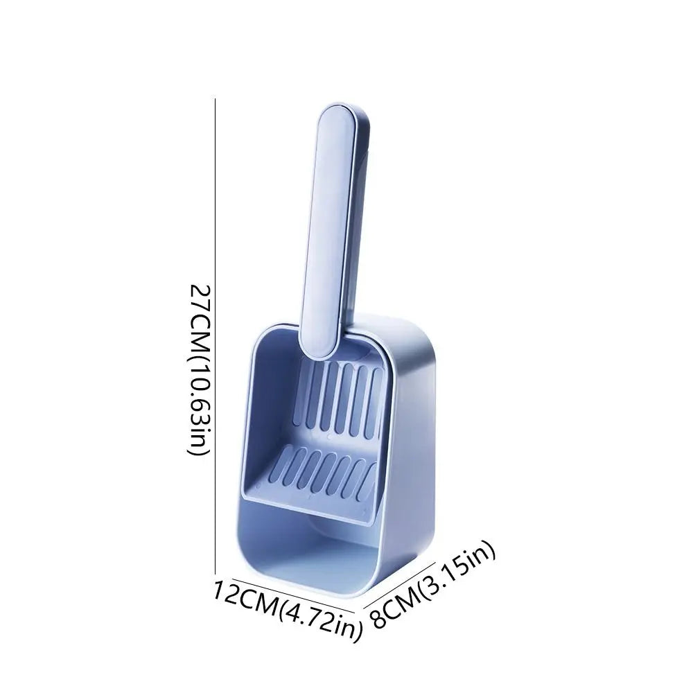 Large Capacity Cat Litter Scoop Plastic Fine Sifting Pet Poop Shovel with Storage Box Pets Litter Shovel Cat Litter Box Cleaning