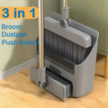 3-in-1 Broom and Dustpan Set Soft Bristles Hair-Free Long Handle Effortless Cleaning Compact Storage for Home Office