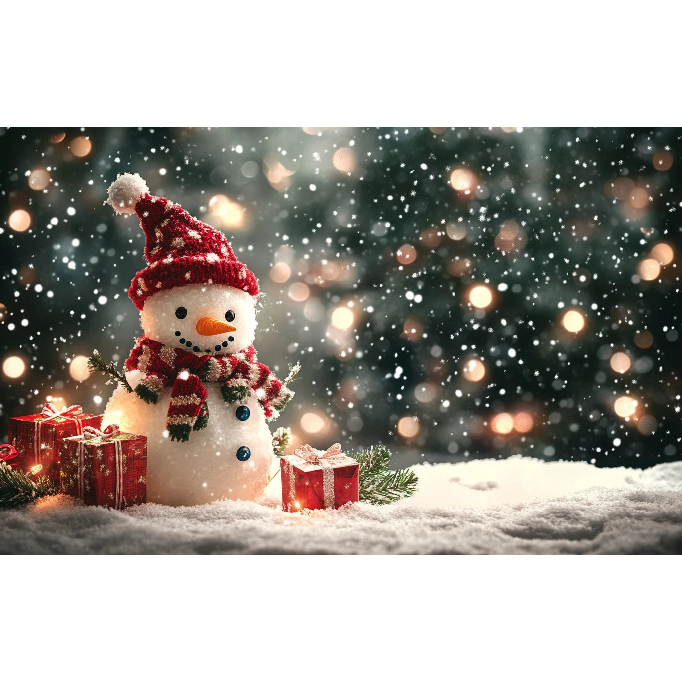 Christmas Decoration 2025 Photography Background Christmas Tree Snowman Photo Background Xmas Party Supplies Home Wall Banner