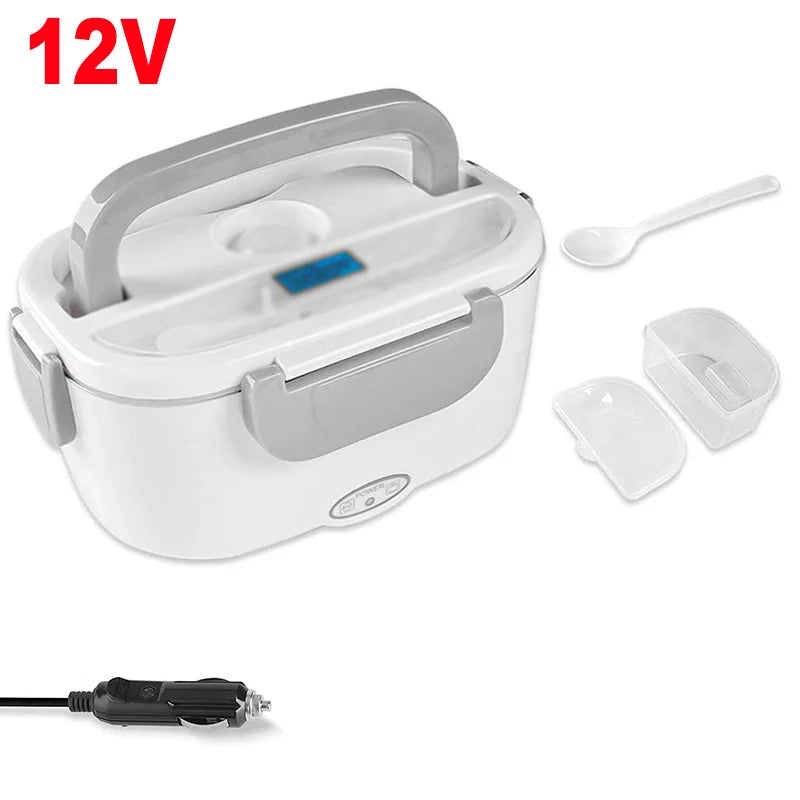 Electric Lunch Box Stainless Steel School Student Picnic 220V 110V 24V 12V Heating Food Warmer Heated Container Car EU US Plug