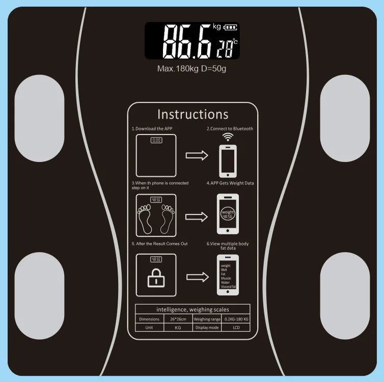 Smart Body Fat Scale Accurate Fat Rate Monitor Body Changes Home Health Detector Good Helper For Slimming And Shaping