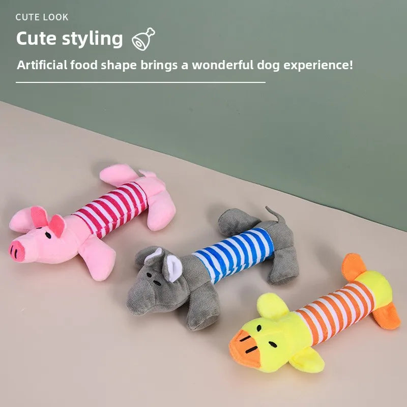 New Pet Plush Vocal Dog Toys Four-legged Pig Duck Elephant Long Animal Cat Supplies Wholesale