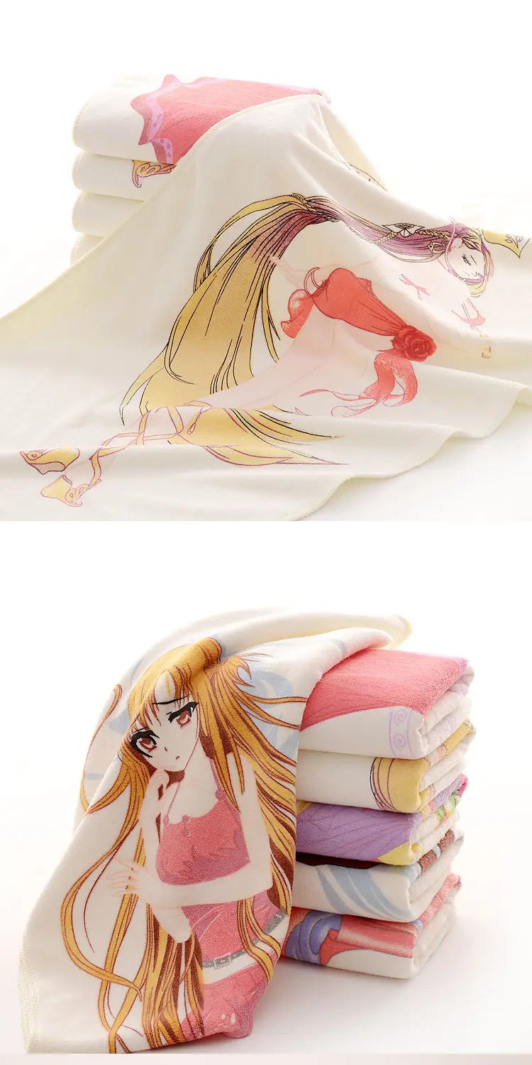 Cartoon Towels Temperature Change Color Change Trickster Joke Magic Towel Creative Gifts