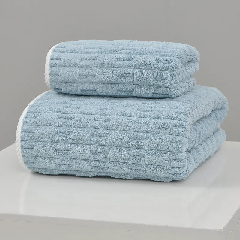 Towel bath towel two sets of soft absorbent bath with adult wrap thickened quick dry coral velvet for home