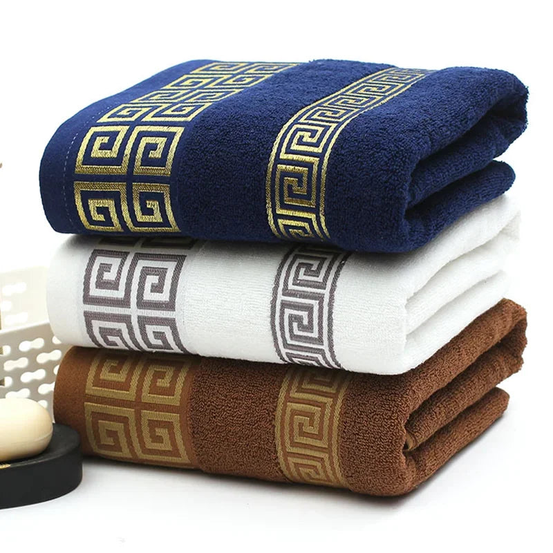 Adult Bathroom Towels, 35x75cm, 100% Cotton, High Quality, Luxury Soft, Embroidered, Beach, Strongly Water Absorbent