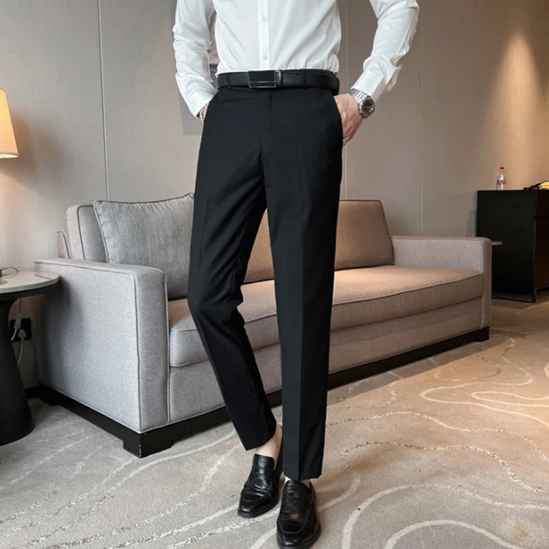 Suits for Men Korean Fashion Long Sleeve Slim Fit Wedding Business Blazer Black Professional Formal Suit Pants Sets Ropa Hombre