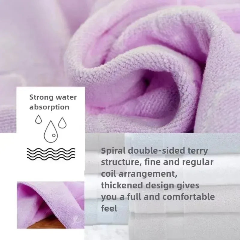 Embossed Towels Set  Quick Drying Towels Bath Towels Absorbent Soft and Comfortable Bathrobes Ultra-fine Fiber Towels Bathroom