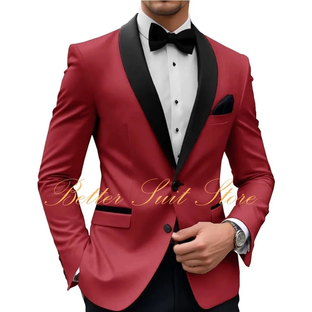 Mens Suits Slim Fit Suits for Men 2 Piece Tuxedo Wedding Prom Suit Formal Business Fashion Men's Suits