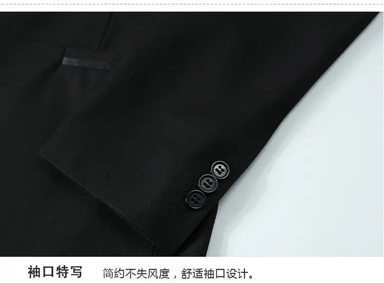 Men's suit for young and middle-aged business, casual, fashionable and stylish, stand-up collar single, Korean version of Zhongs