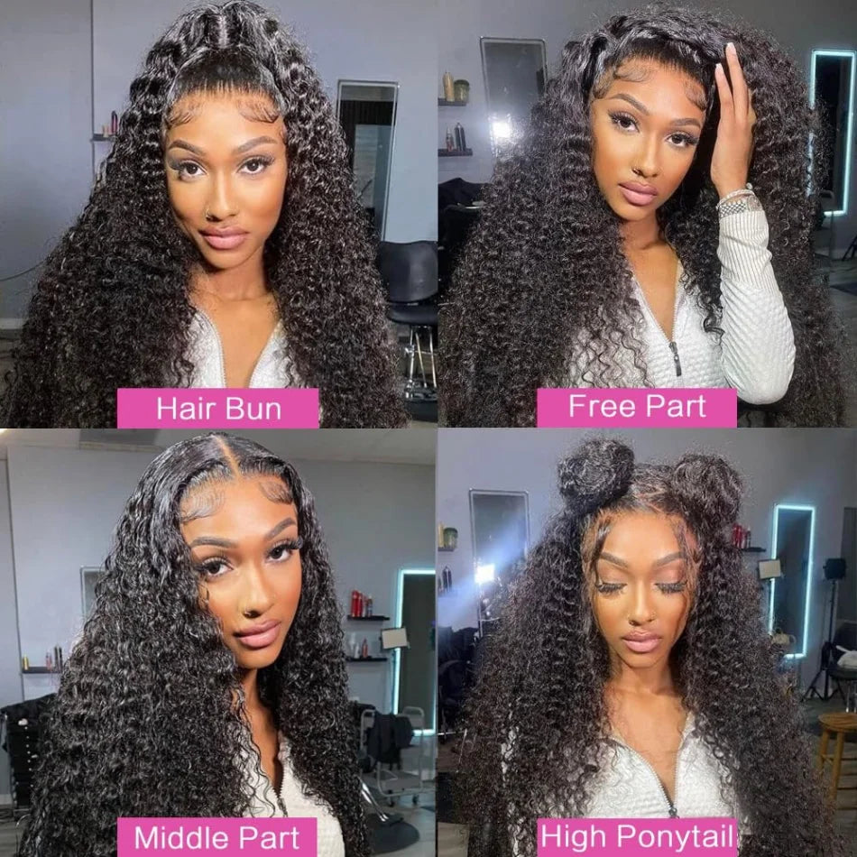 30 Inch Deep Wave Lace Frontal Wig 13X6 Hd Curly Brazilian Human Hair Lace Front Wigs For Women Water Wave Pre Plucked Lace Wigs