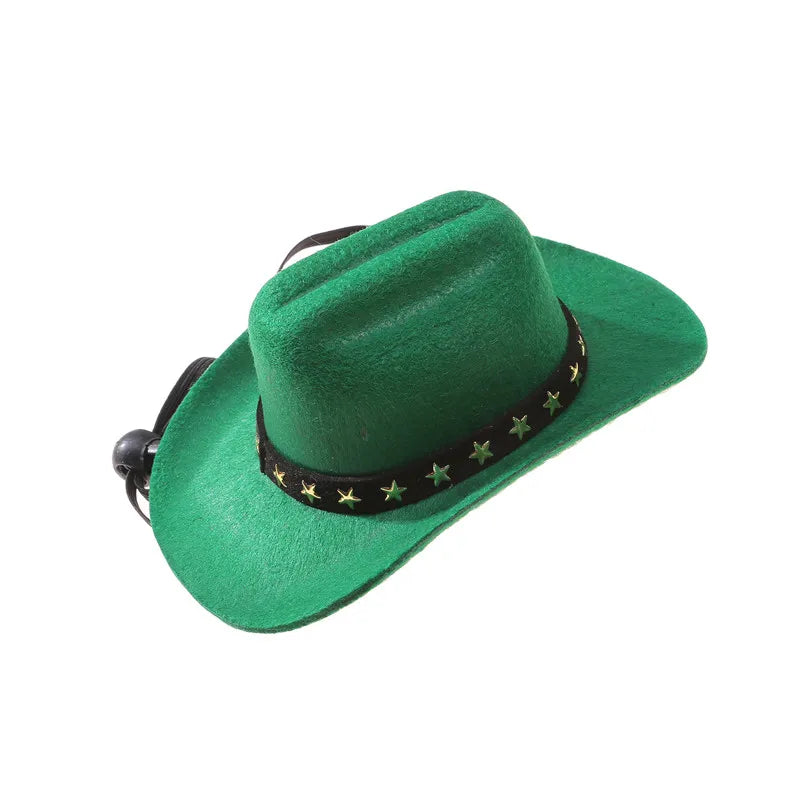 Pet Dog Hat Cowboy Hat Pet Supplies Adjustable Costume Top Hat Headwear Cat Hat Caps Sun Hats for Small Medium Dog