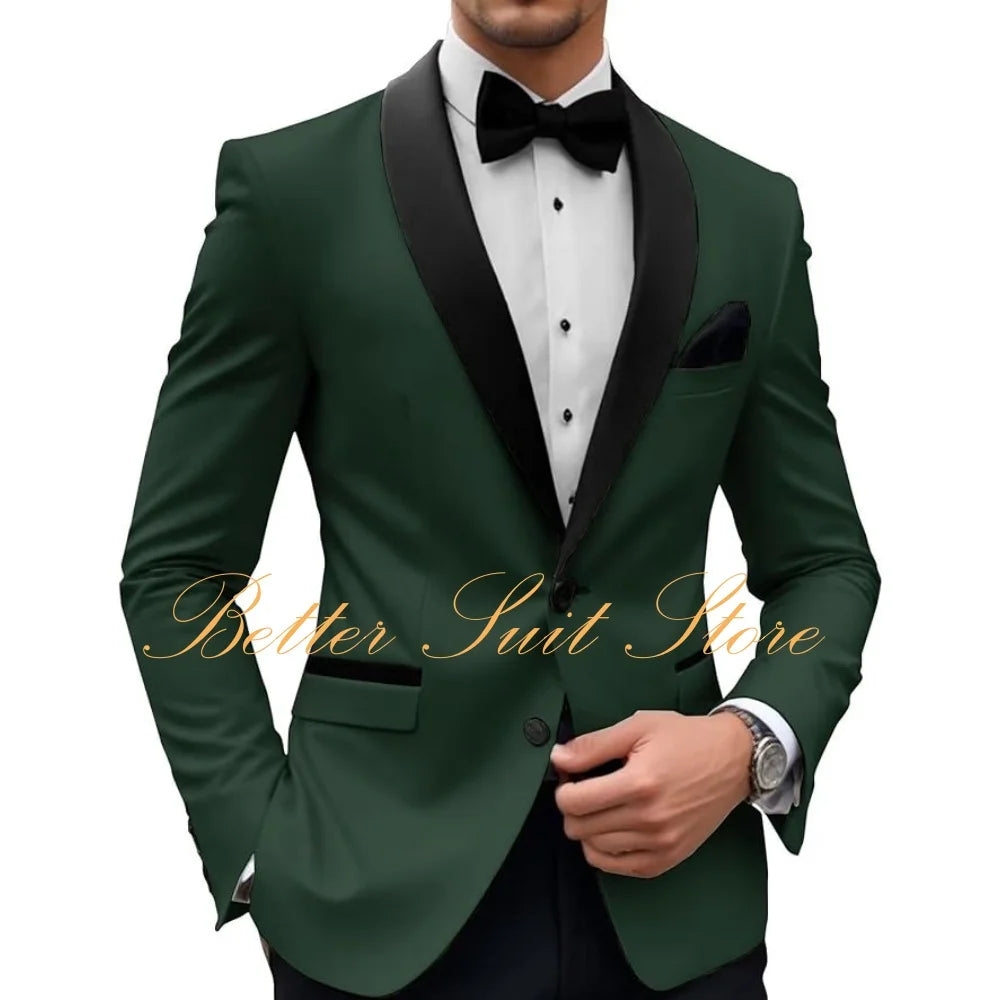 Mens Suits Slim Fit Suits for Men 2 Piece Tuxedo Wedding Prom Suit Formal Business Fashion Men's Suits